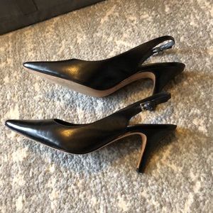 Lands’ End Black leather heels.